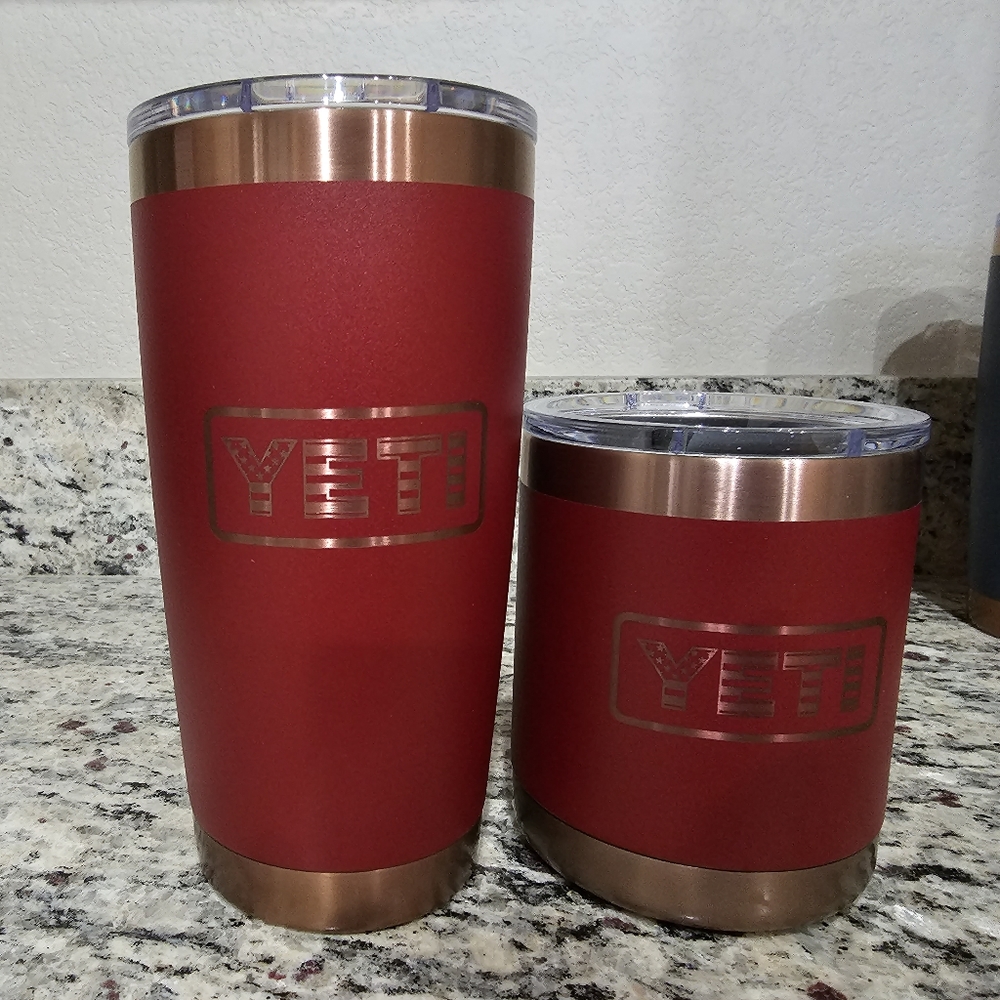 YETI set of 20oz & 10oz FOLDS OF HONOR RED
